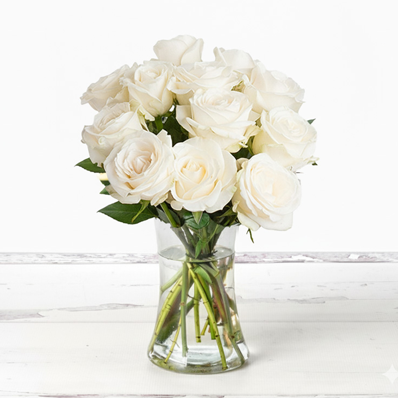 12-24 White Roses - Flower Bouquet - Next Day Flower Delivery UK - Appleyard London