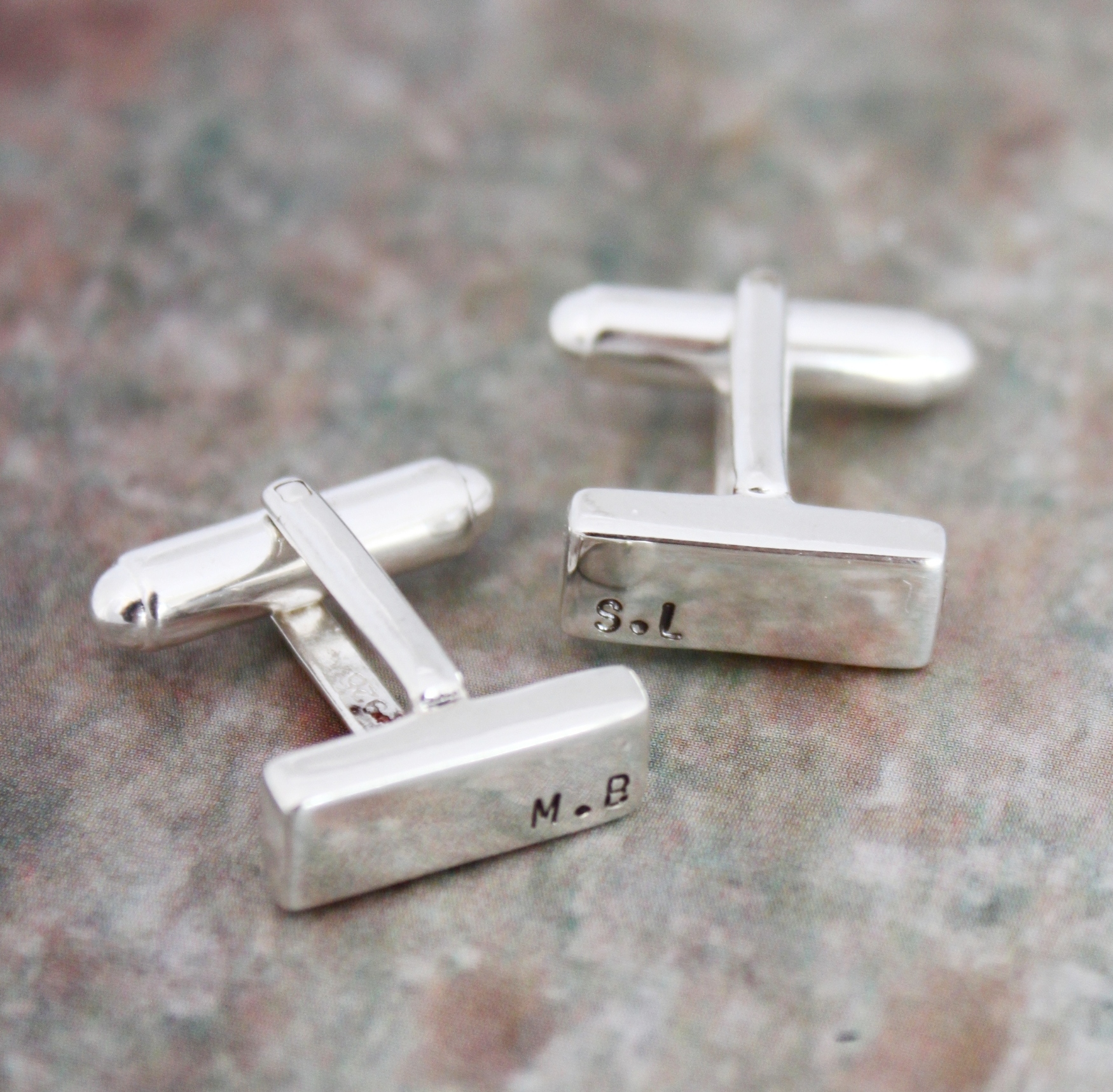 Personalised Monogrammed Rectangle Cufflinks