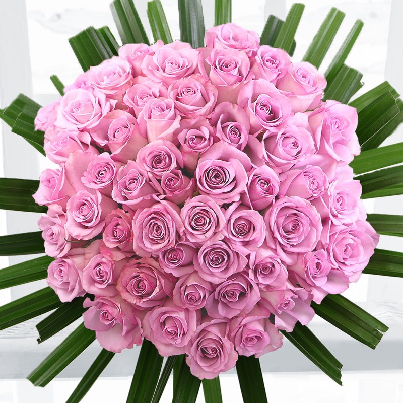 50 Lavender Roses - Purple Rose Flower Bouquet - Luxury Florist Flower Bouquet - Next Day Flower Delivery UK - Appleyard London