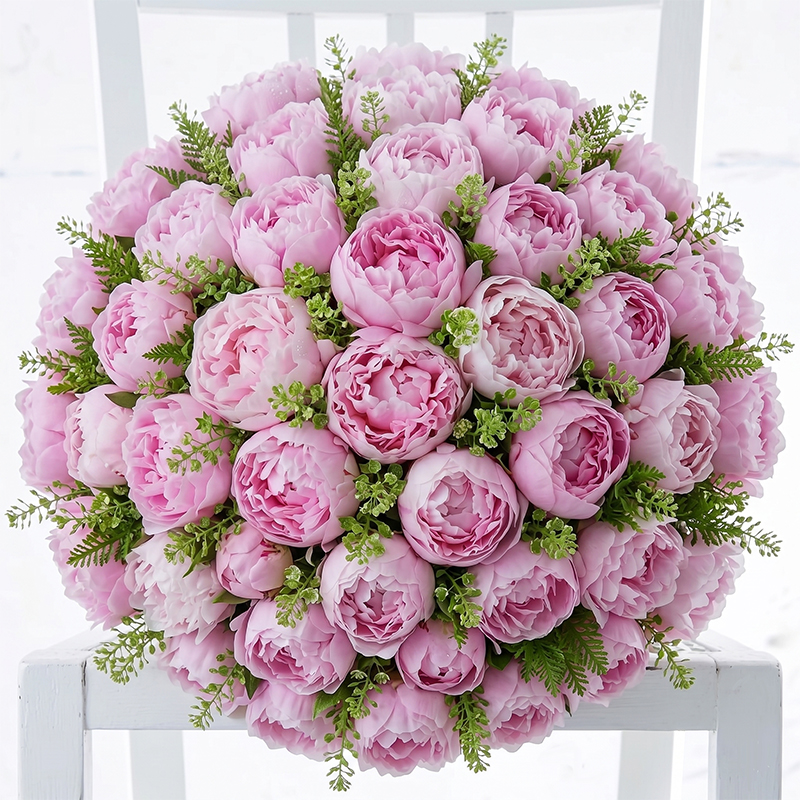 50 Pink Peonies - Designed by Luxury Florist Peony Bouquet - Next Day Flower Delivery UK - Appleyard London