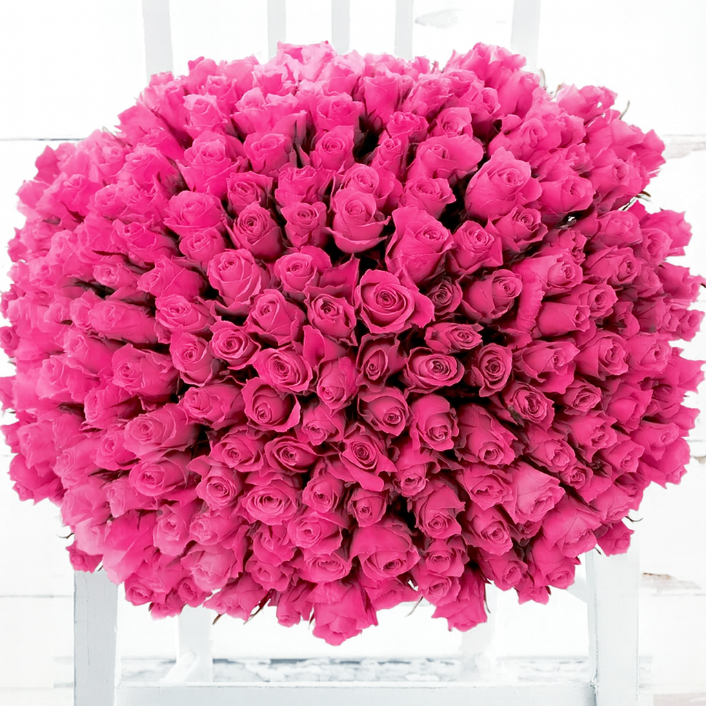 200 Pink Roses - Flower Bouquet - Next Day Flower Delivery UK - Appleyard London
