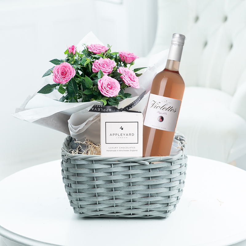 Rosé Wine Plant Hamper