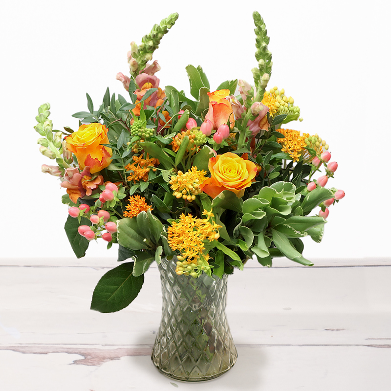 June Birthday Bouquet - Vibrant Summer Flowers - Orange - Flower Bouquet - Next Day Flower Delivery UK - Appleyard London