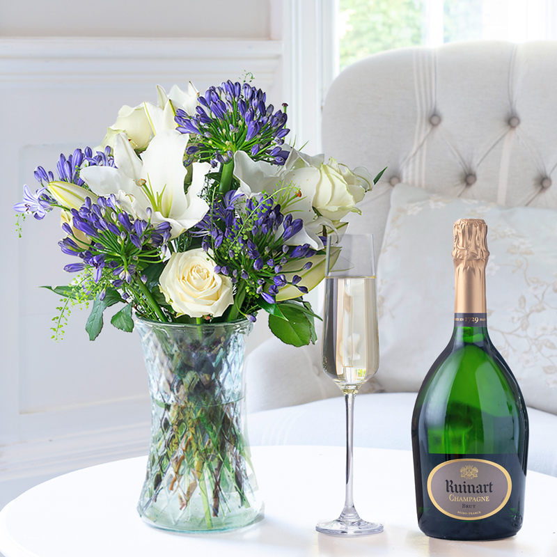 Flowers & Champagne Bluebelle & Ruinart - Next Day Flower & Gift Delivery UK - Appleyard London