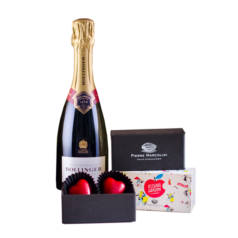 Bollinger Cuvée Half Bottle & Luxury Chocolate Hearts