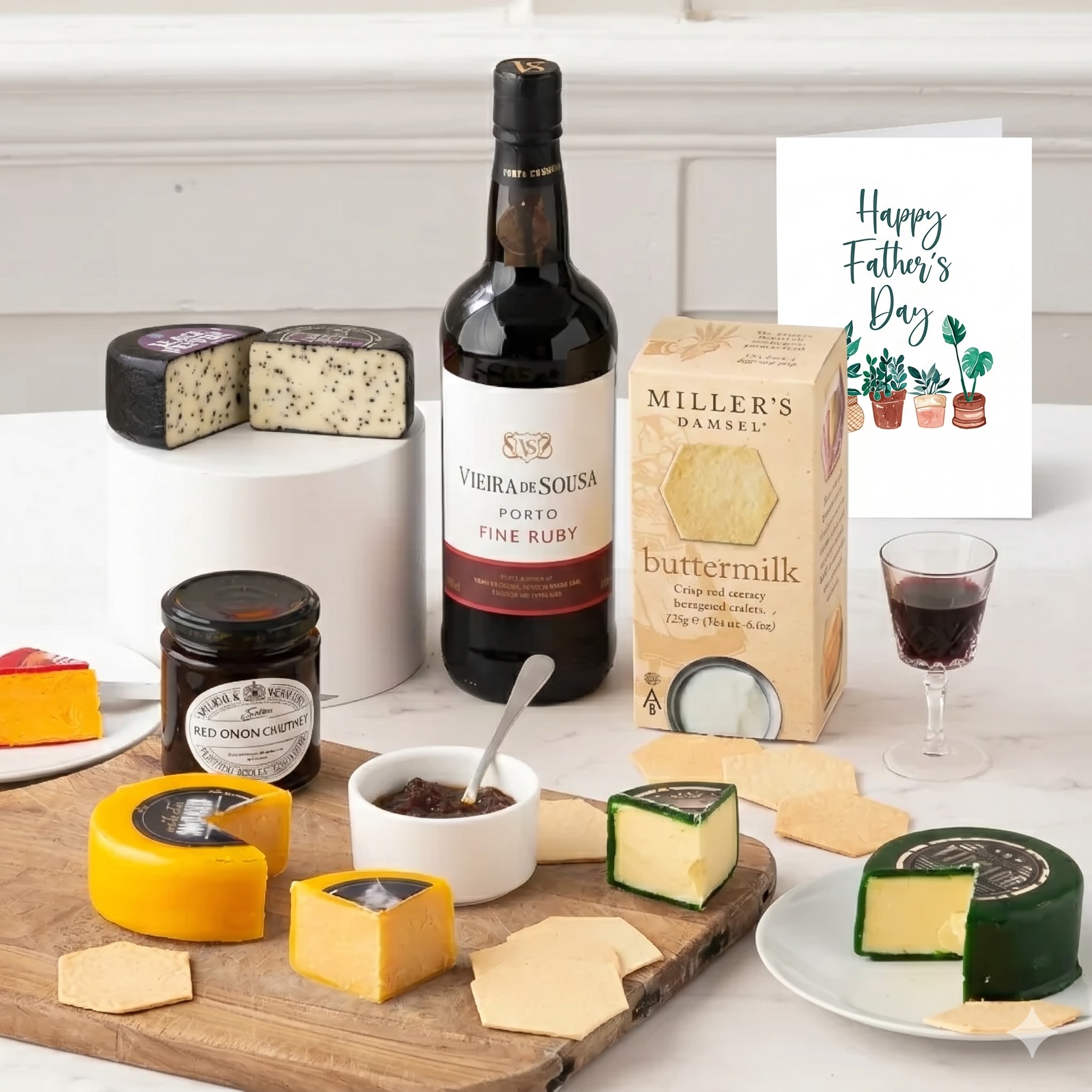 Father's Day Classic Cheese & Port - Hamper - Next Day Hamper Gift Delivery UK - Appleyard London