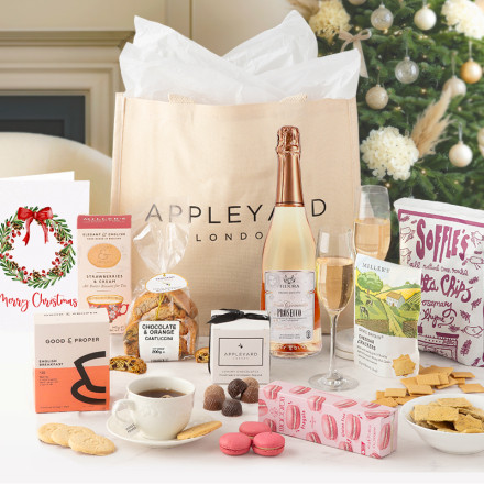 Christmas Afternoon Tea Hamper with Prosecco