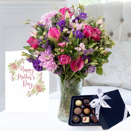 Afternoon Tea, 9 Luxury Chocolates & Mother's Day Card