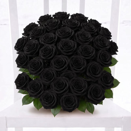 24 Black Roses