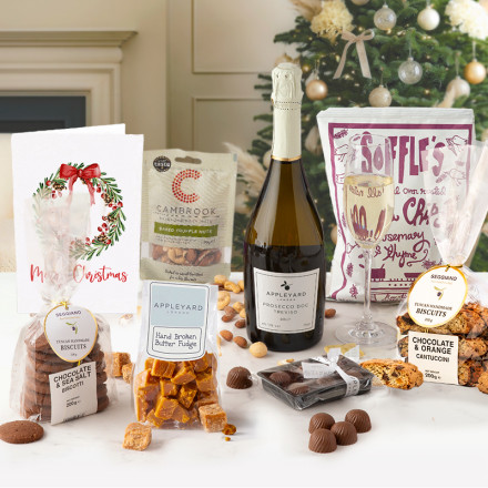 Celebration box with prosecco and nibbles 