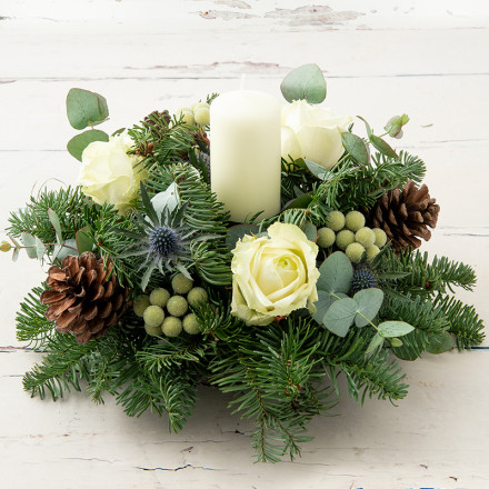 Frosty Mist Table Centre