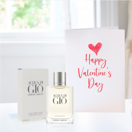Giorgio Armani Acqua di Gio Aftershave (100ml) & Valentine's Card