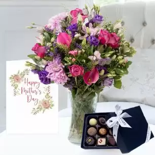 Afternoon Tea, 9 Luxury Chocolates & Mother's Day Card