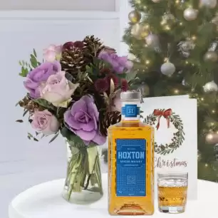 Golden Fig, Hoxton Whisky (70cl), Vase & Christmas Card