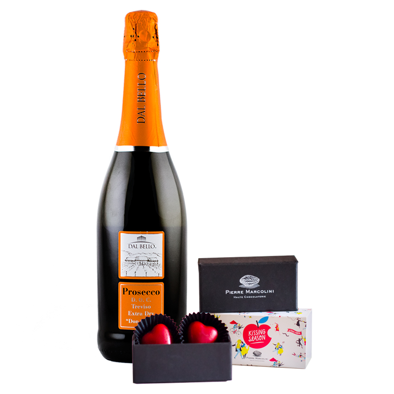 Dal Bello Prosecco & Luxury Chocolate Hearts