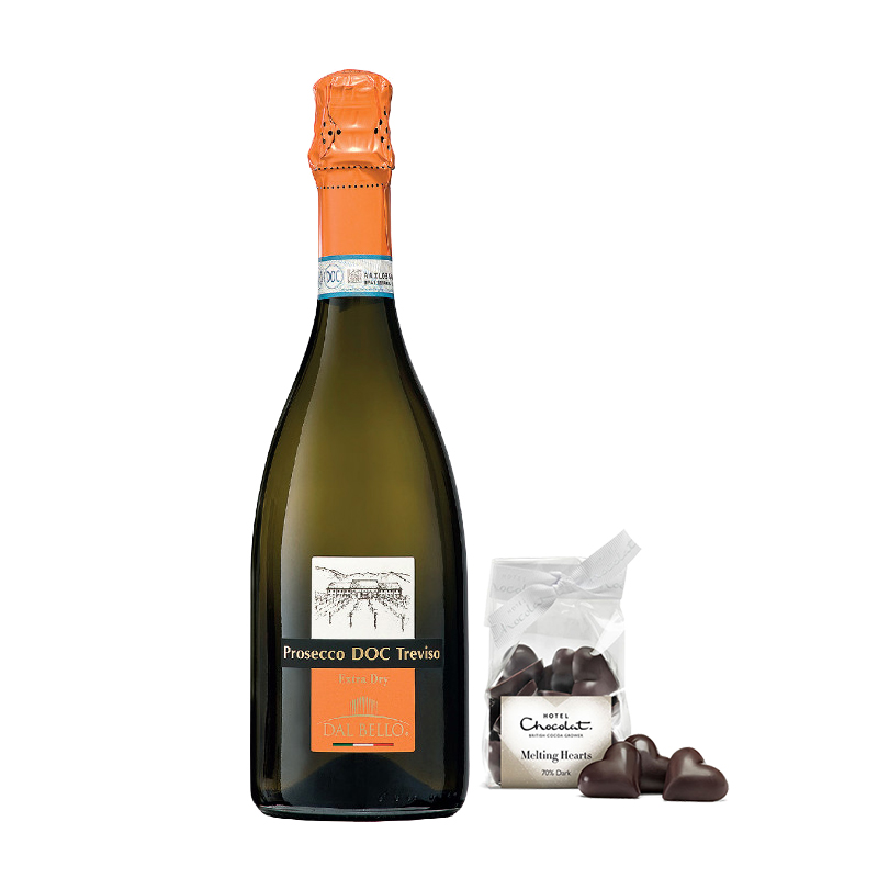 Dal Bello Prosecco and Hotel Chocolat Gift Set