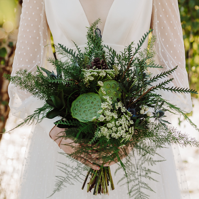 Enchanted Forest Collection - Blue - Wedding Flower Bouquet - Last Minute Wedding Flowers Delivery UK - Appleyard London