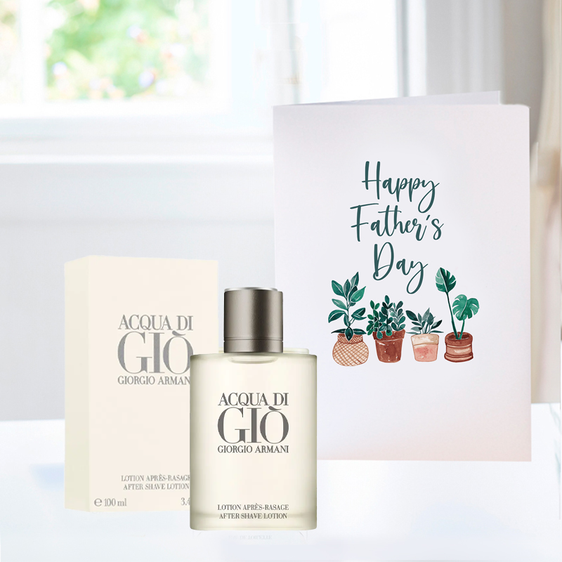 Giorgio Armani Acqua di Gio Aftershave, 12 Handmade Chocolate Truffles & Father's Day Card - Father's Day Delivered UK - Hamper - Next Day