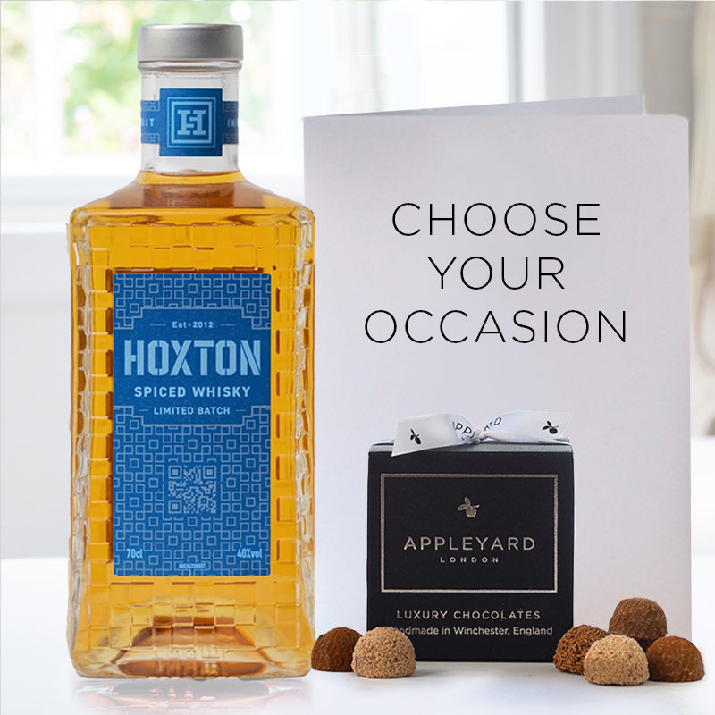 Hoxton Spiced Whiskey, Chocolate Truffles & Occasion Card - Luxury Alcohol & Chocolates Gifts - Gifts Delivered by Appleyard London - Gift Idea - Next