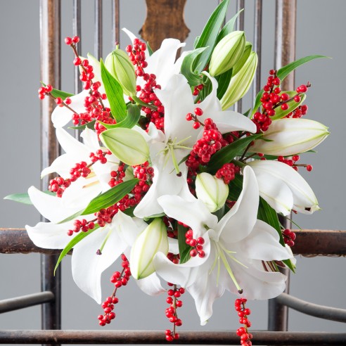 Lily & Ilex Berry with Chateau Civrac Wild White