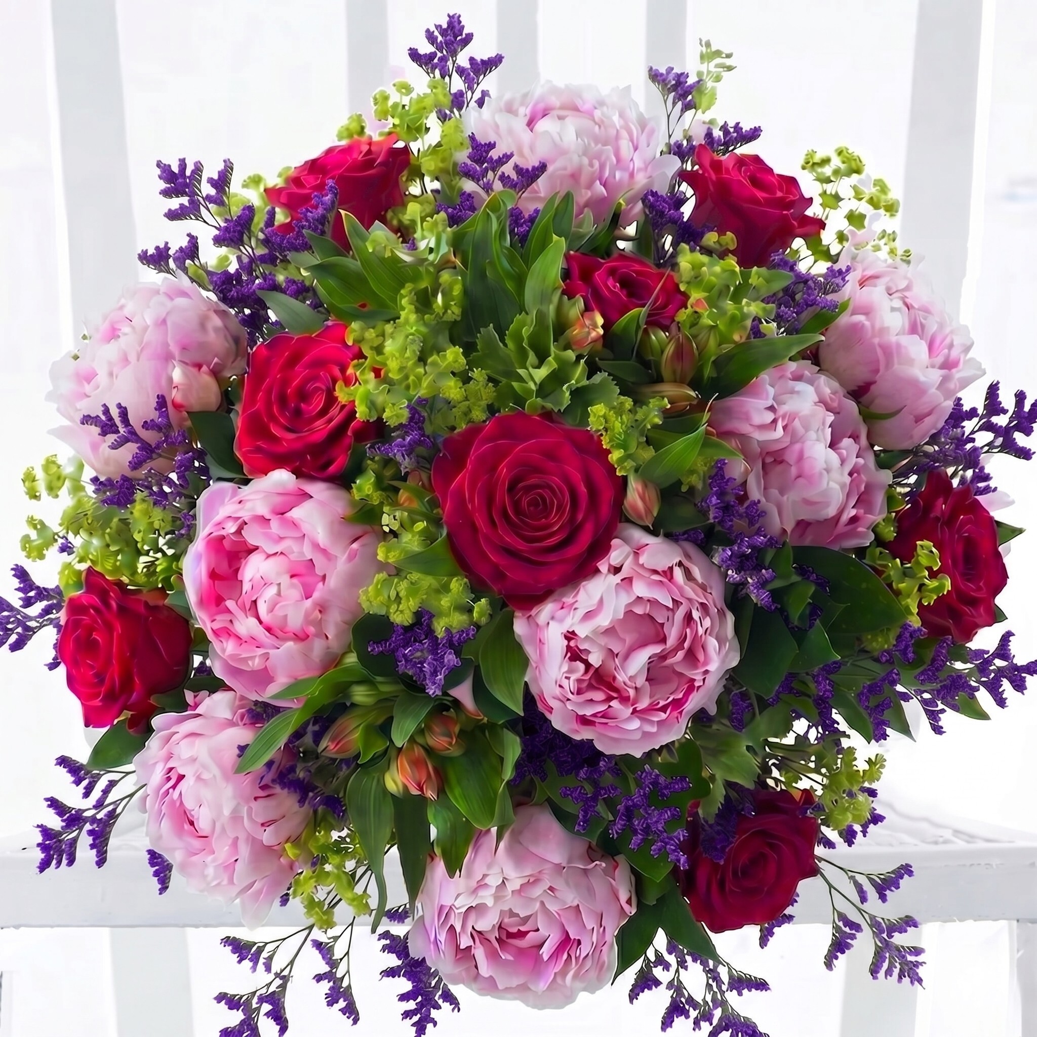 Peonies, Roses & Alstroemeria - Pink Peony Peony Bouquets - Pink - Next Day Flower Delivery UK - Appleyard London