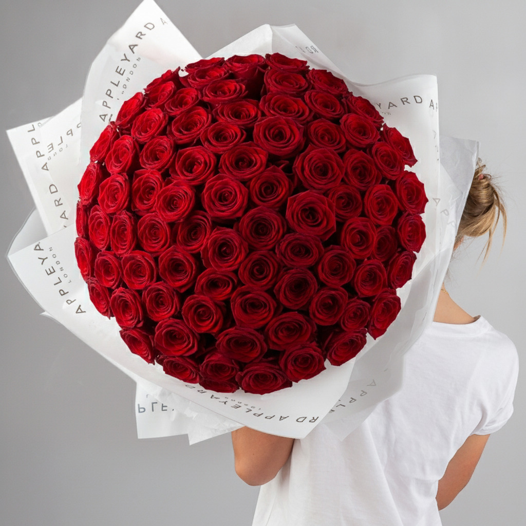 Luxury Red Rose Bouquet - Luxury Flowers -The Mayfair - Red Roses - Premium Next Day Flower Delivery UK - Appleyard London