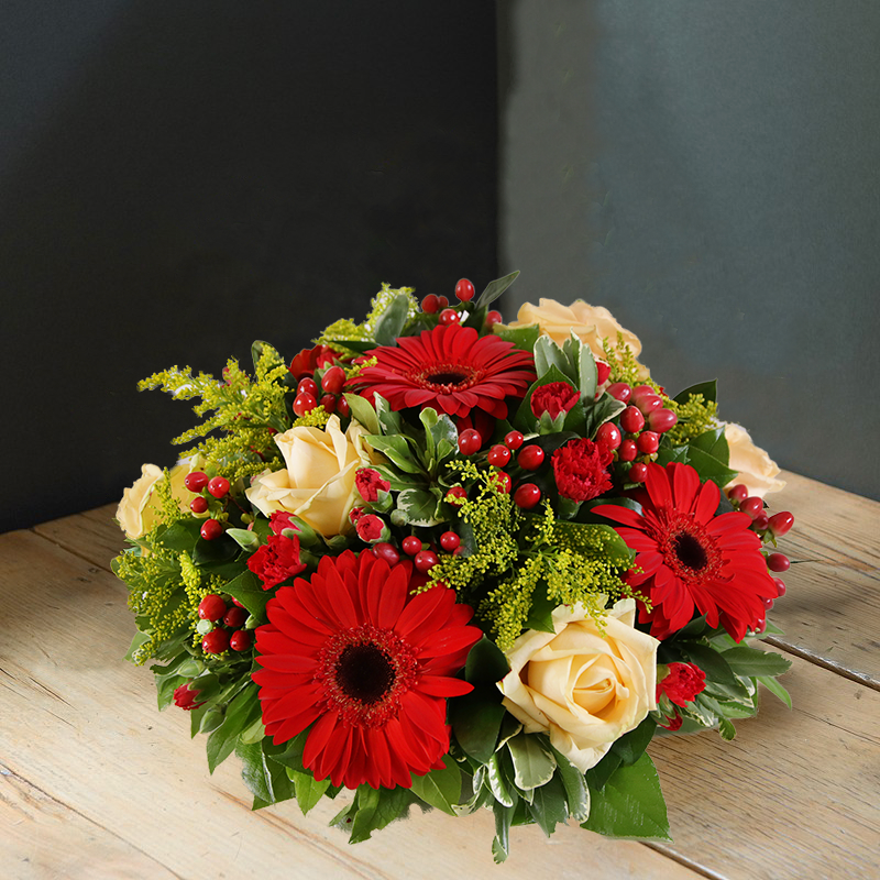 Red & Yellow Funeral Posy