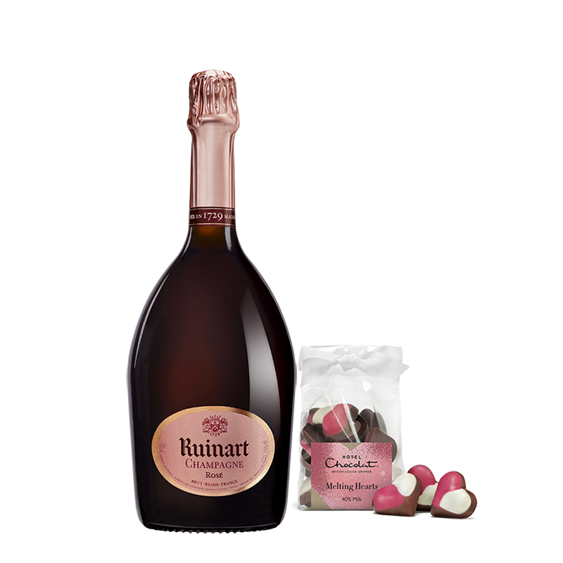 Magnum of Ruinart Rosé Champagne & Hotel Chocolat Gift Set
