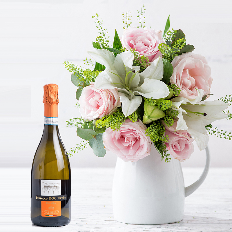 Simply Pink Rose & Lily & Dal Bello Prosecco
