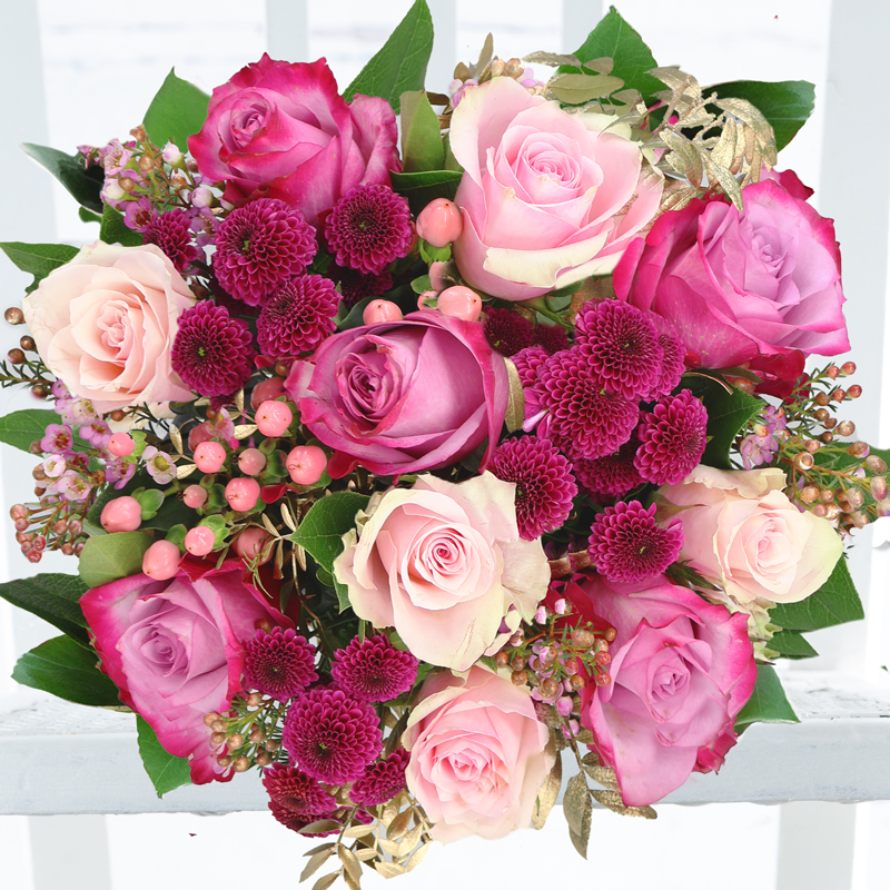 Luxury & Lilac Roses Bouquet - Luxury Flowers - Pink & Lilac Rose Bouquet Flower Bouquet - Next Day Flower Delivery UK - Appleyard London