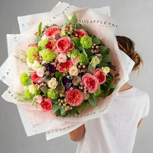 Luxury Flower Bouquet - Luxury Flowers - The Belgravia - Purple Flowers - Carnations & Hypericum Luxury Bouquet - Premium Next Day Flower Delivery UK
