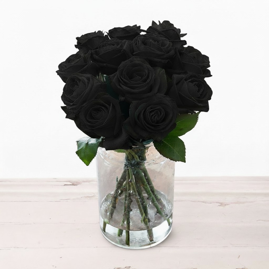 Black Roses - Unusual Black Naomi Rose Flower Bouquet - Flower Delivery UK - Blossoming Gifts - Next Day Flower Delivery UK - Appleyard London