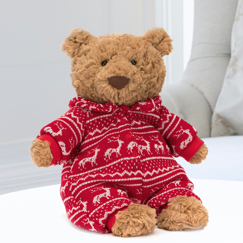 Jellycat Bartholomew Bear Winter Pyjamas 26cm