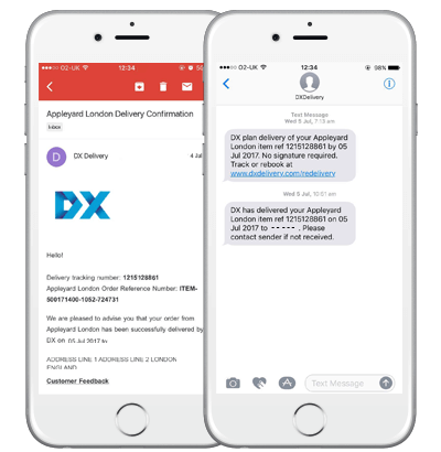 DX Email & Text Message